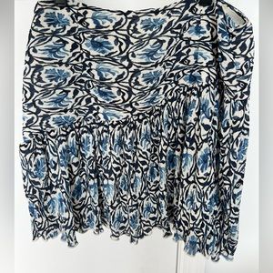 H&M paisley blue skirt